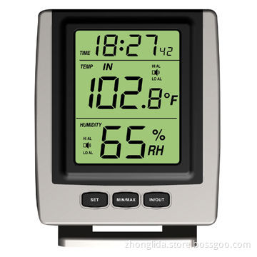Simple small LCD digital indoor outdoor hygrometer, table clock/car clock/desk clock